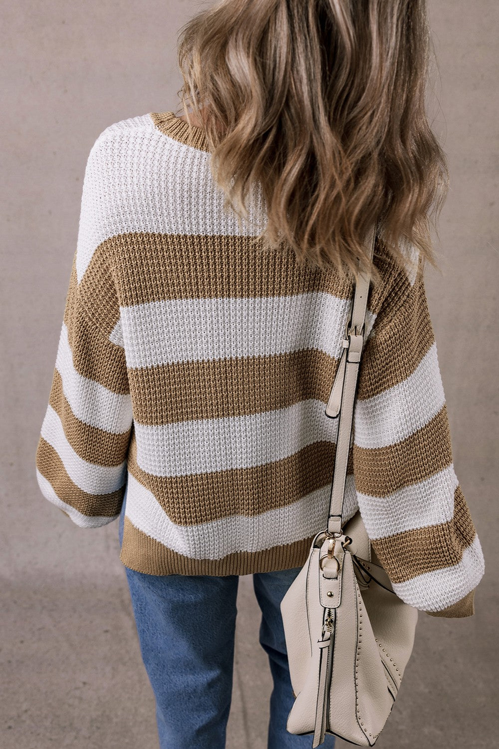 PREORDER Color Block Round Neck Sweater