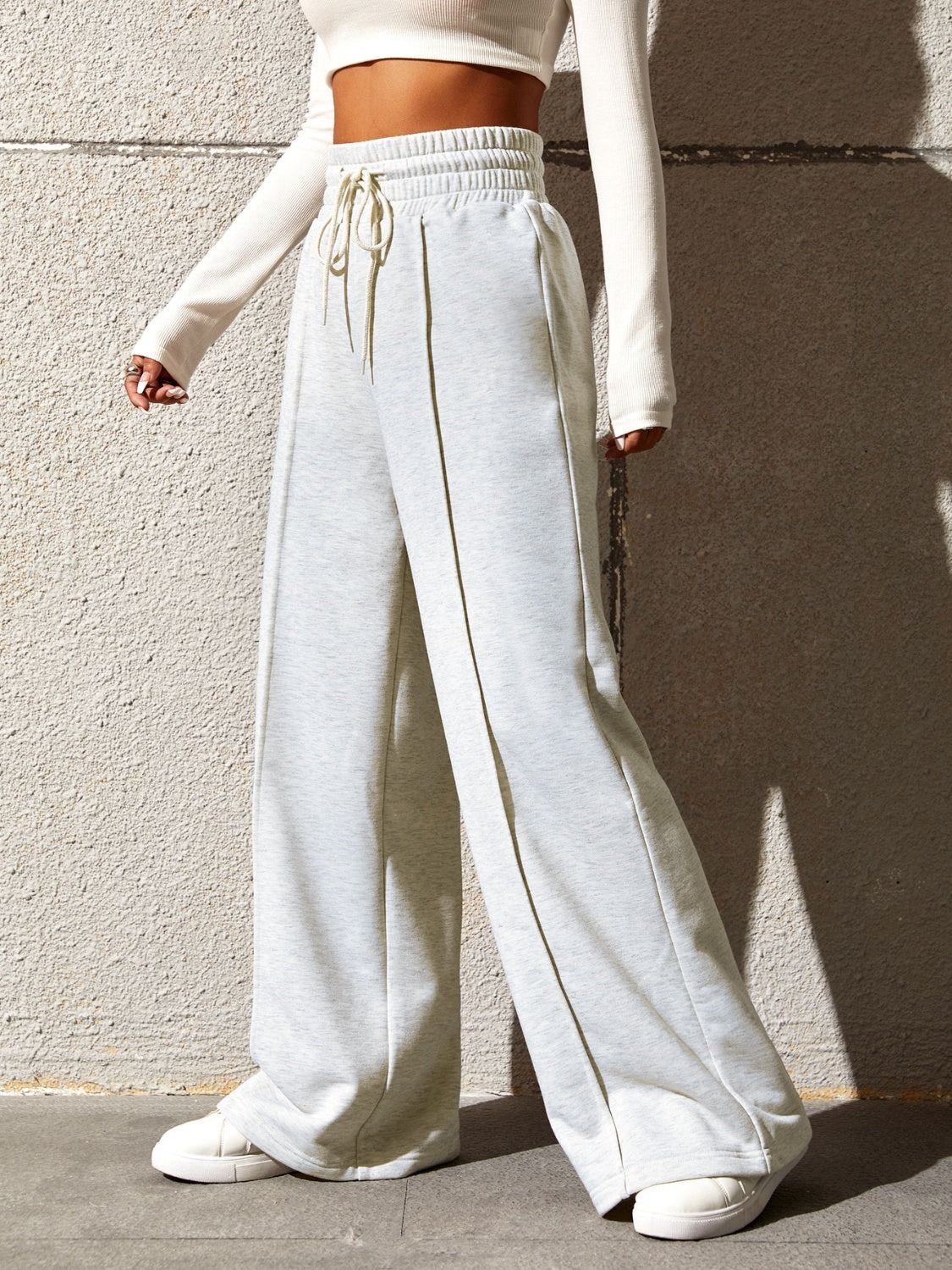 PREORDER Honey Drawstring Elastic Waist Wide Leg Pants 2/9