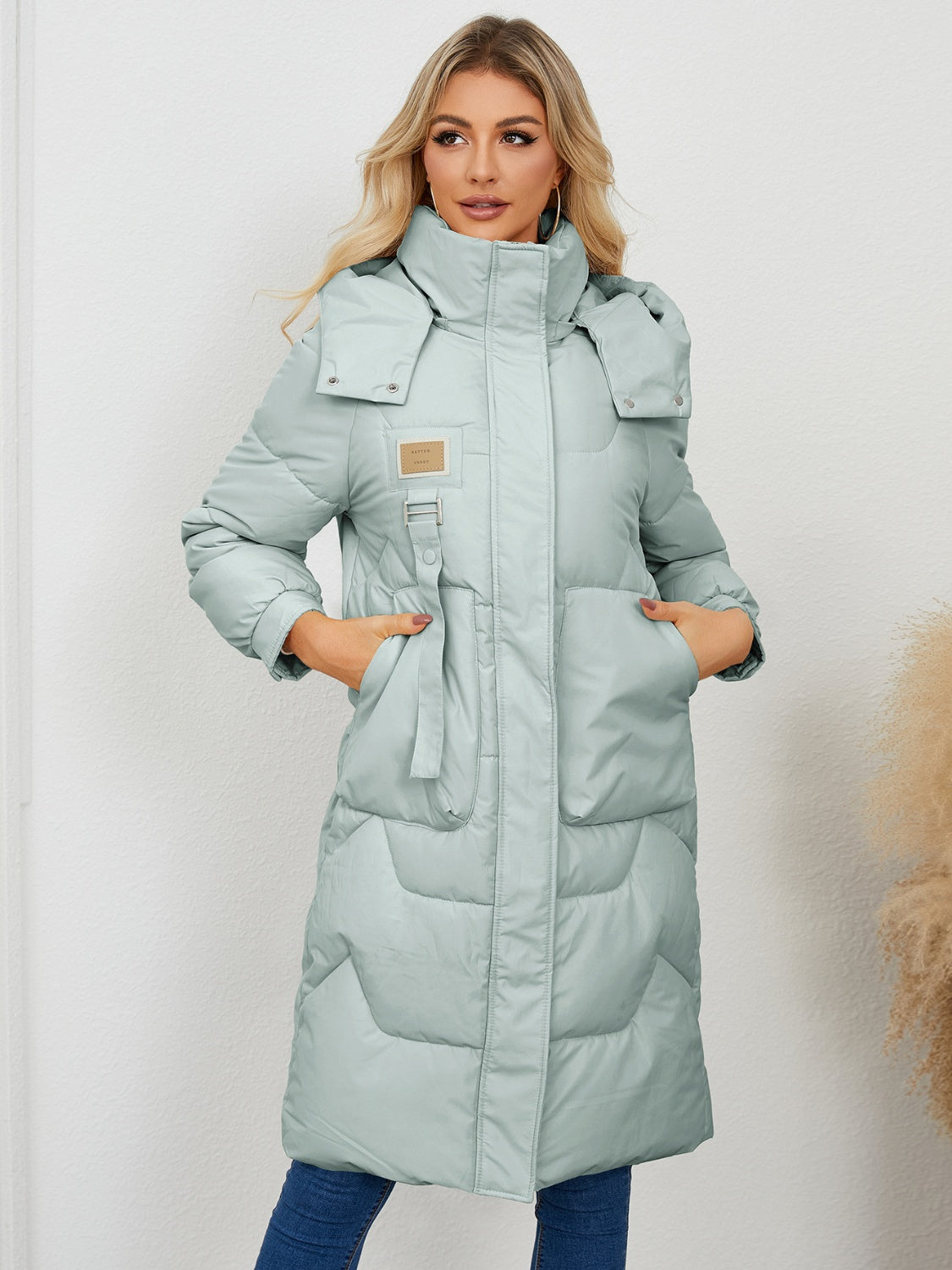 PREORDER Long Sleeve Longline Hooded Winter Coat