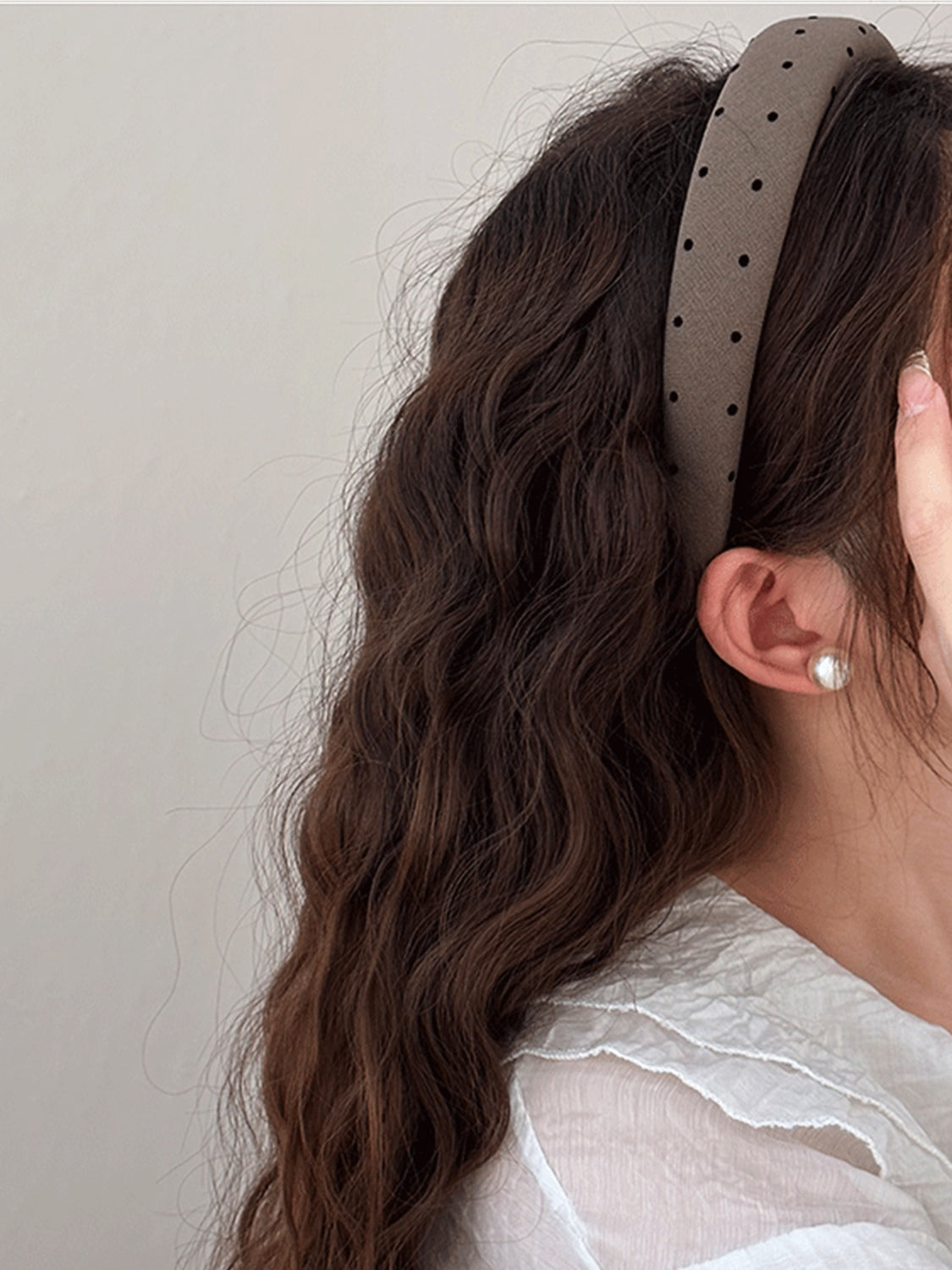 PREORDER Polka Dot Polyester Wide Headband