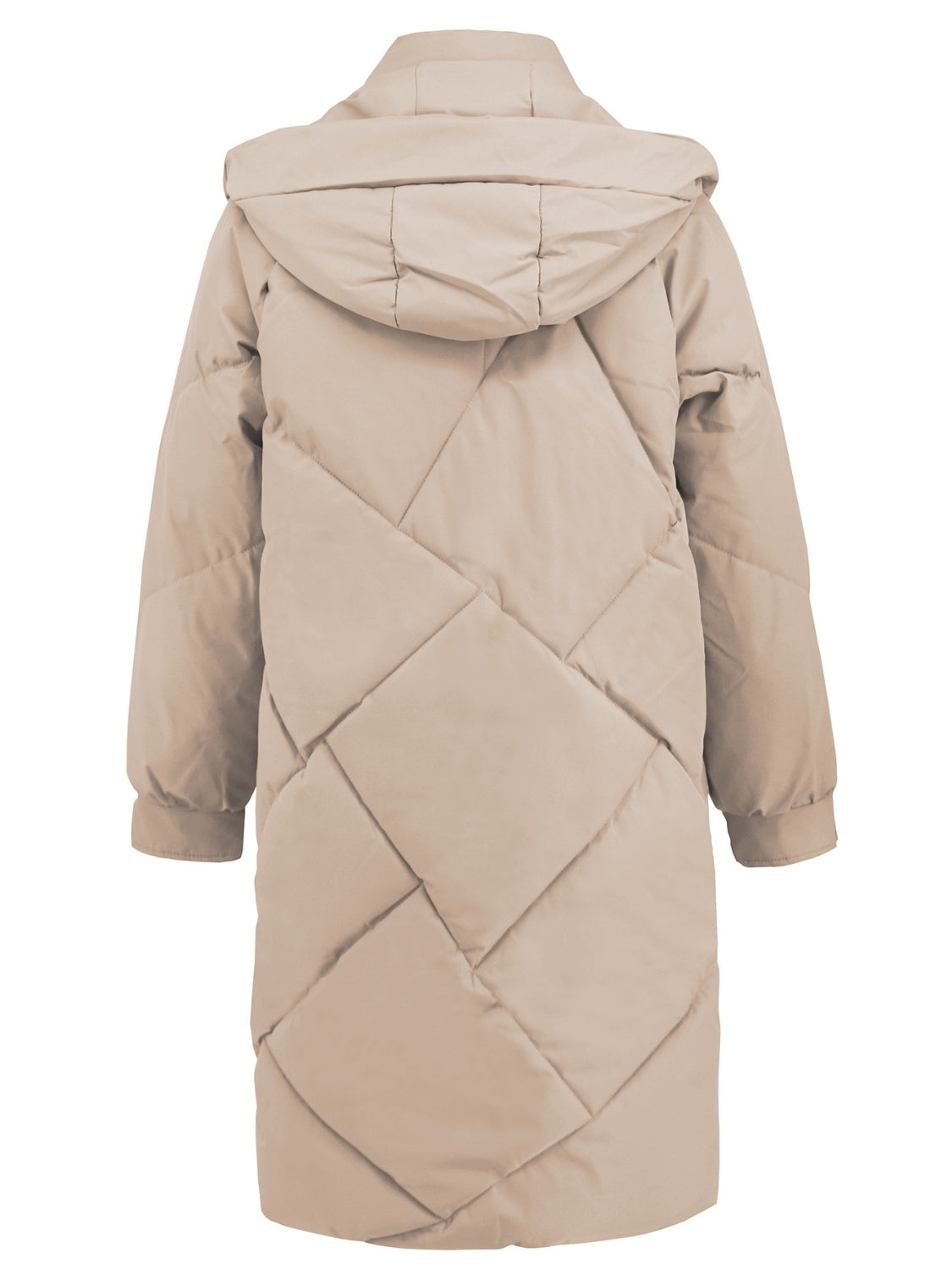 PREORDER Long Sleeve Longline Hooded Winter Coat with Pockets