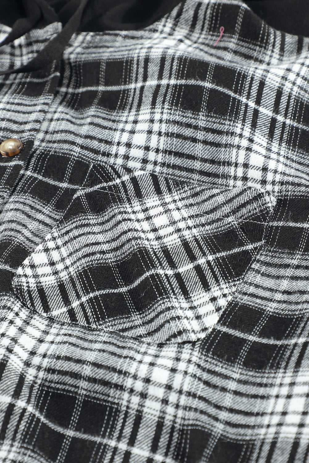 Plaid Hooded Shirt Jacket