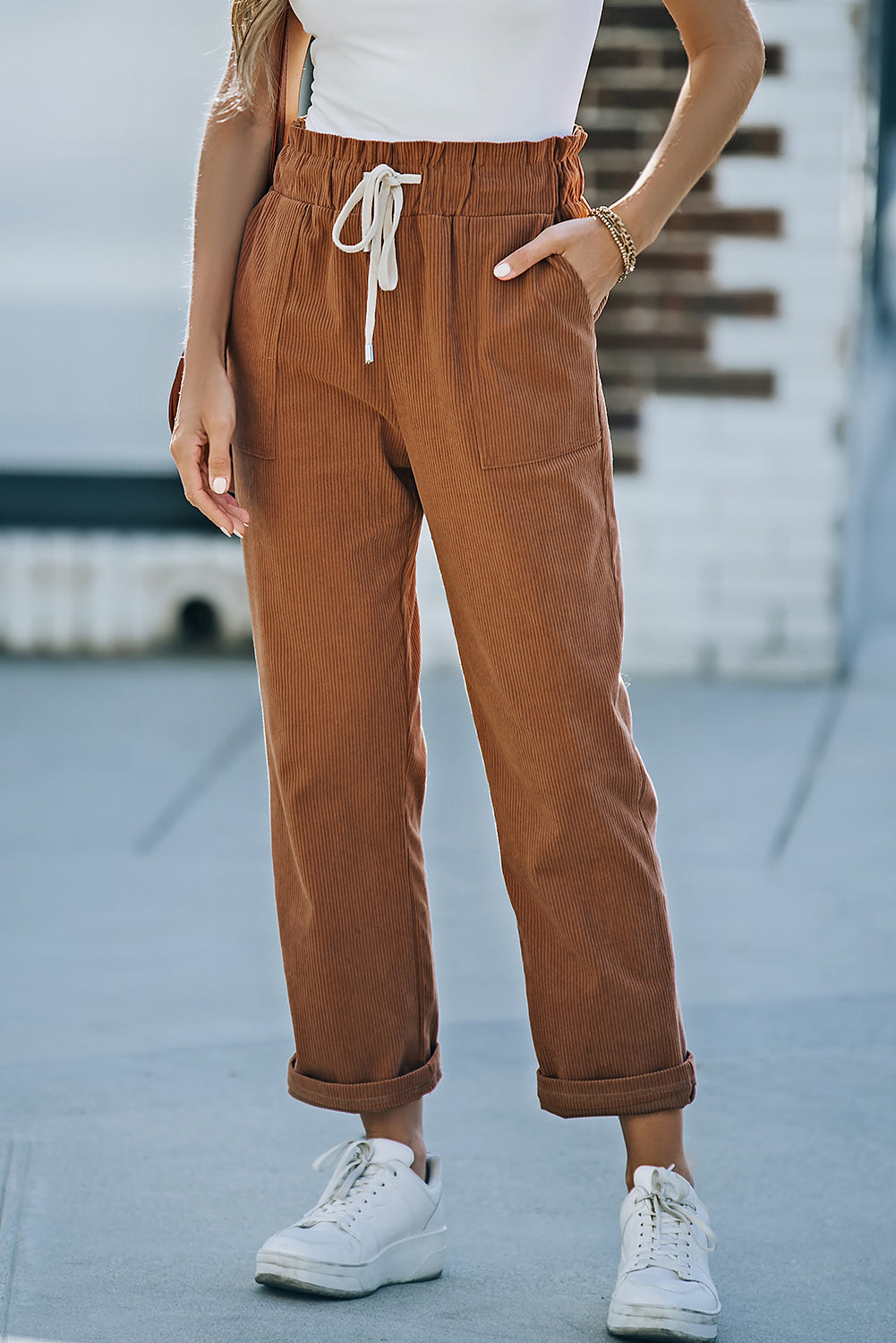 Corduroy Pants with Pockets