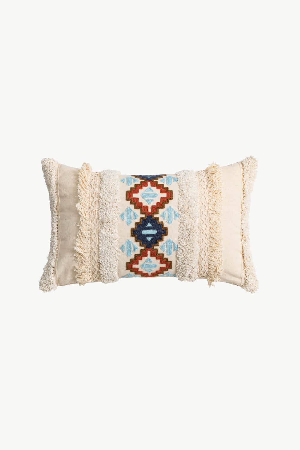 Embroidered Detail Decorative Throw Pillow Case