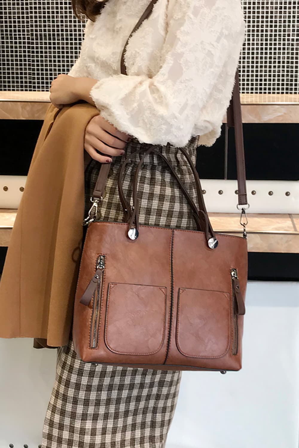 Vintage PU Leather Handbag
