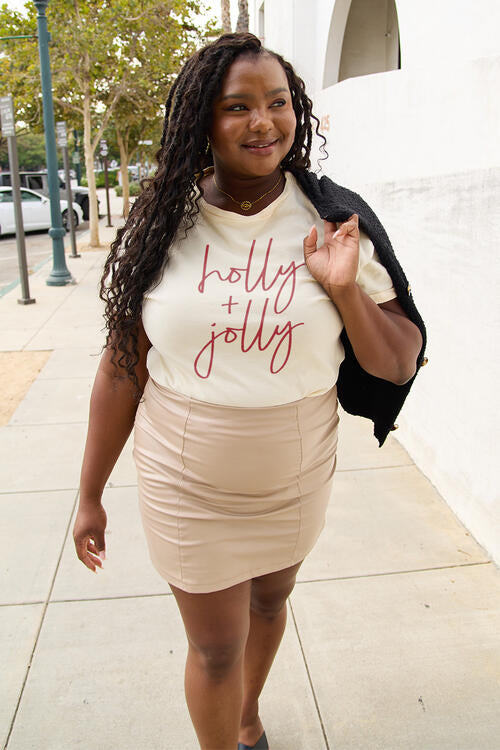Holly & Jolly Graphic Short Sleeve T-Shirt