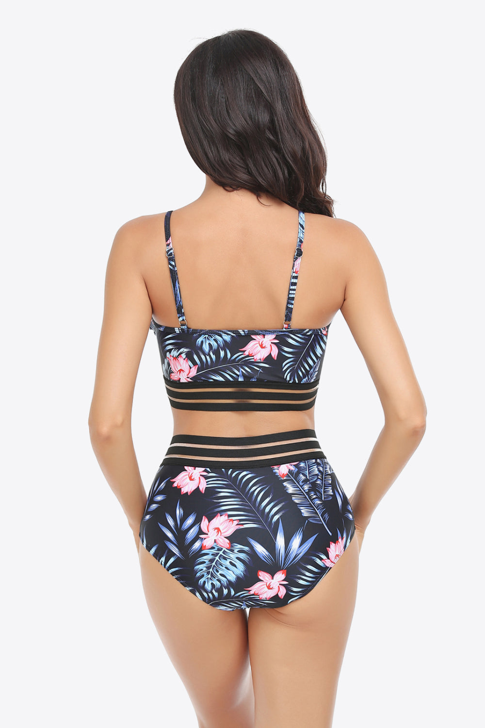 Ruffled Plunge Bikini Swimsuit Set