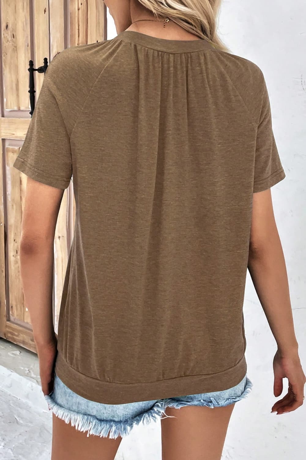 V-Neck Short Sleeve Top