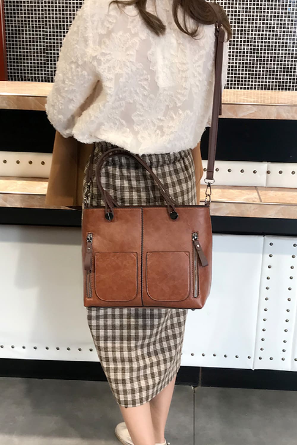 Vintage PU Leather Handbag