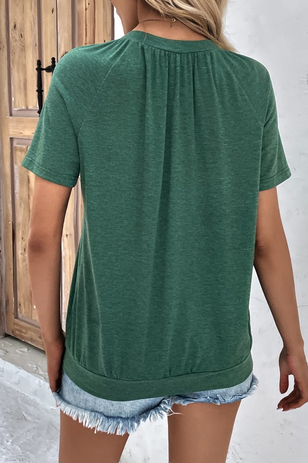 V-Neck Short Sleeve Top