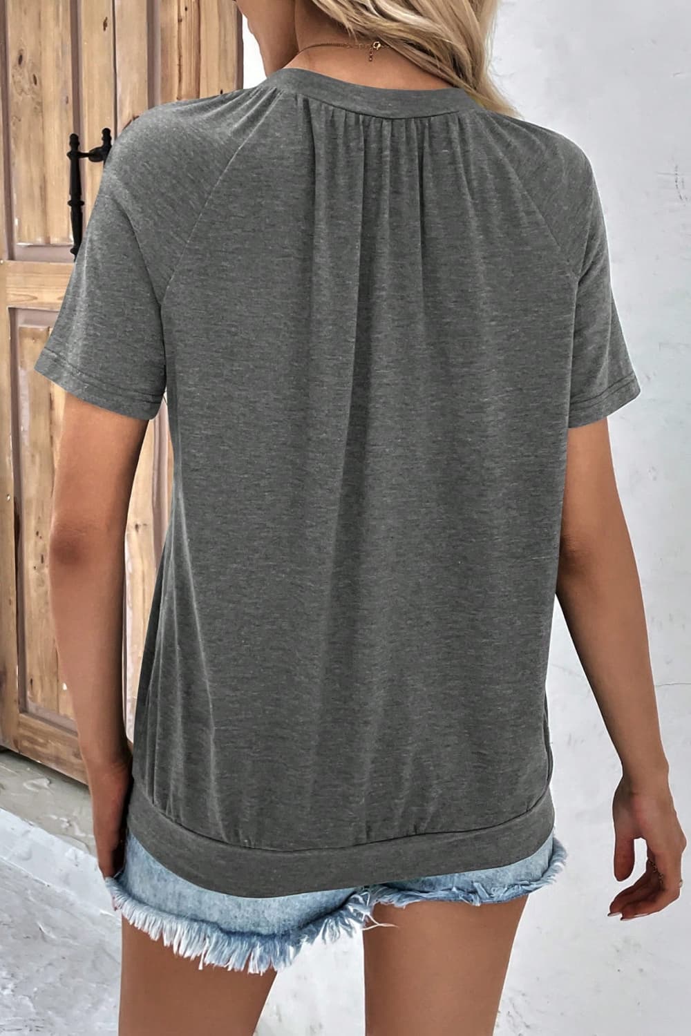 V-Neck Short Sleeve Top