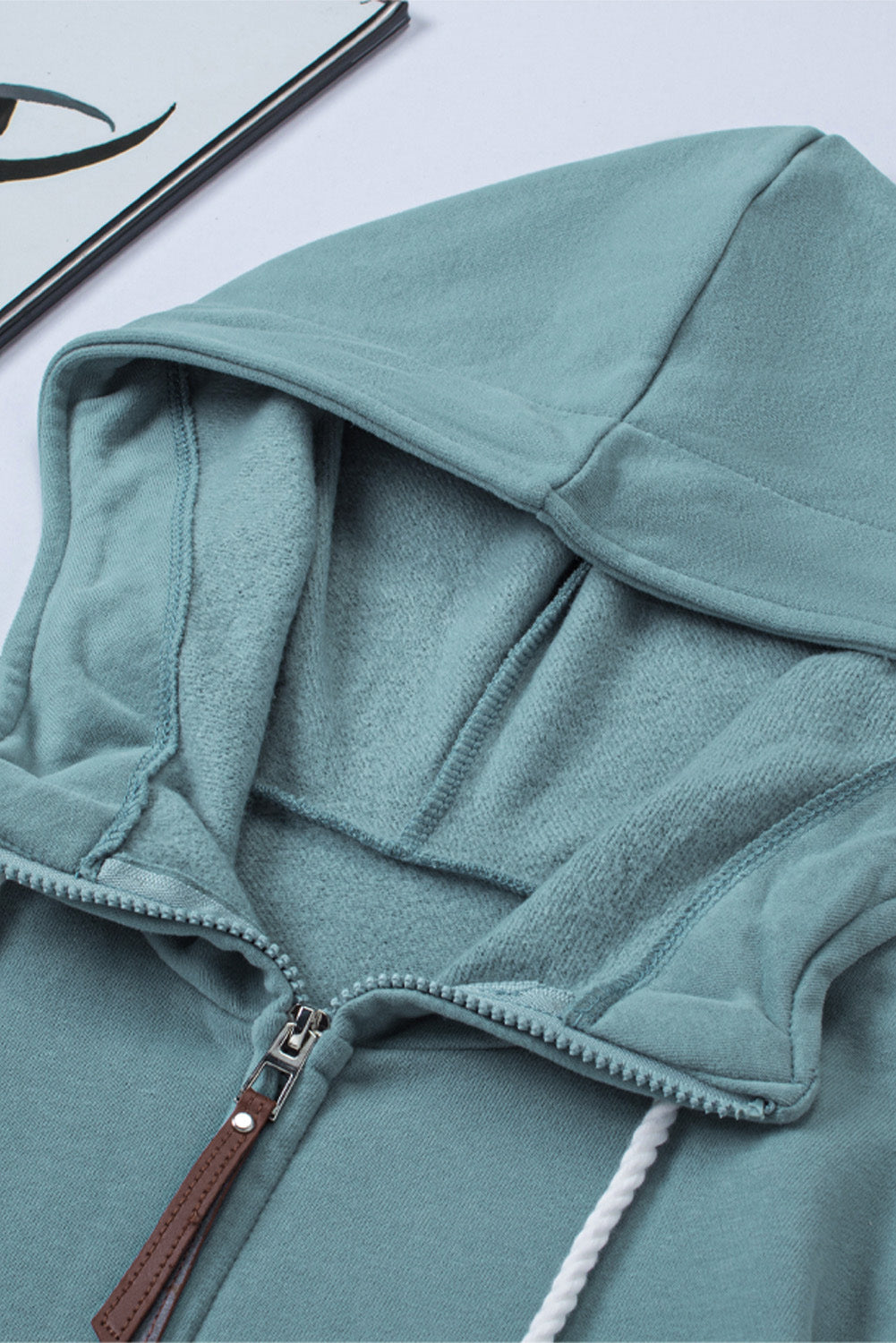 Half Zip Patch Pocket Hoodie