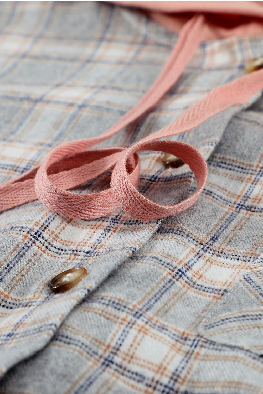 Plaid Hooded Shirt Jacket