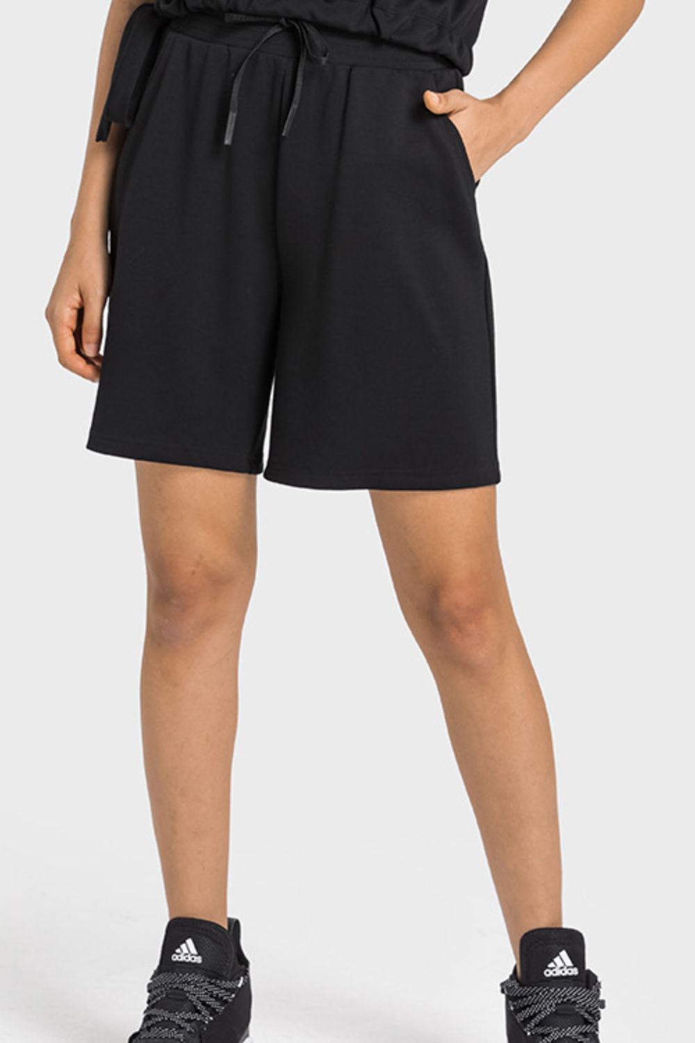 Elastic Waist Sports Bermuda Shorts