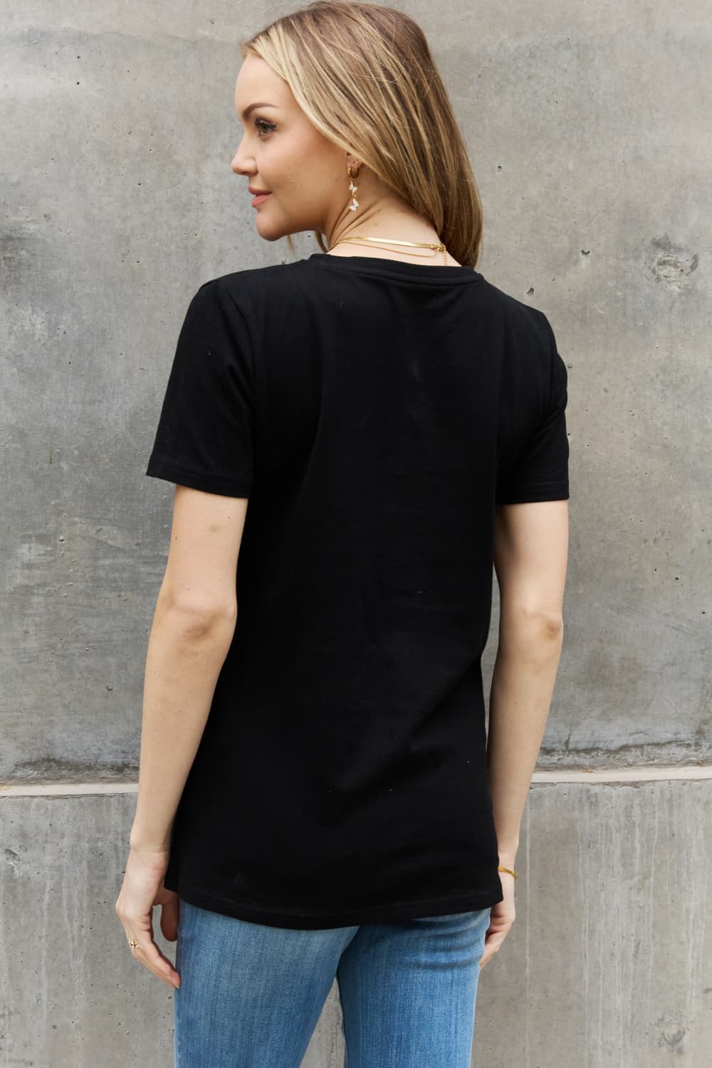 Simply Love Skeleton Hand Graphic Cotton Tee