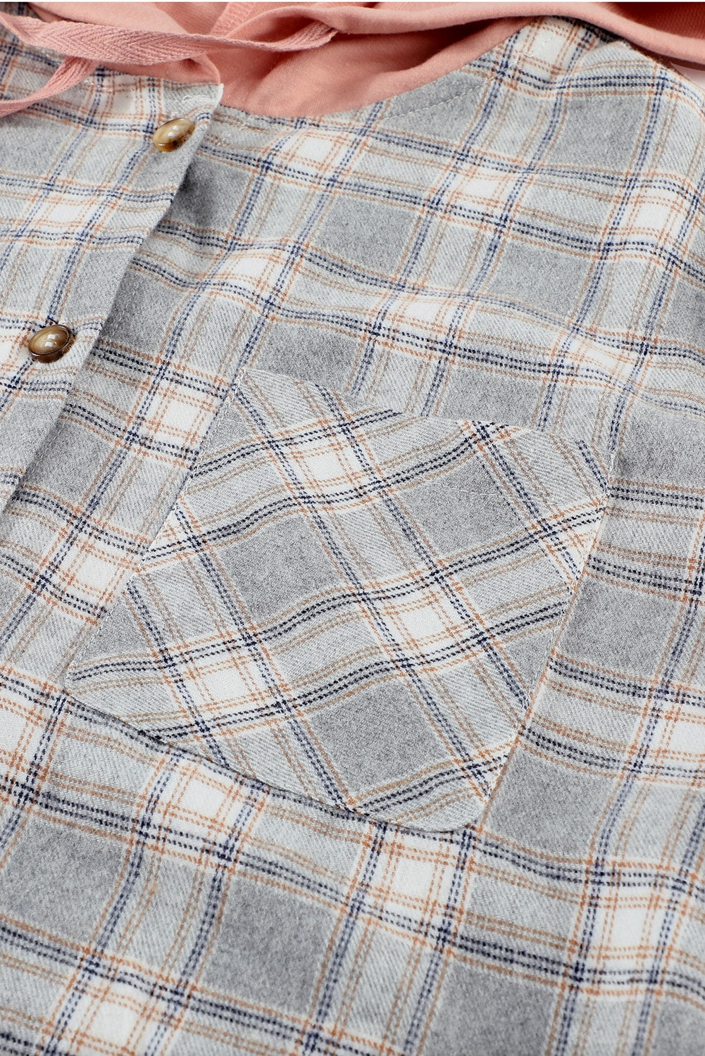 Plaid Hooded Shirt Jacket