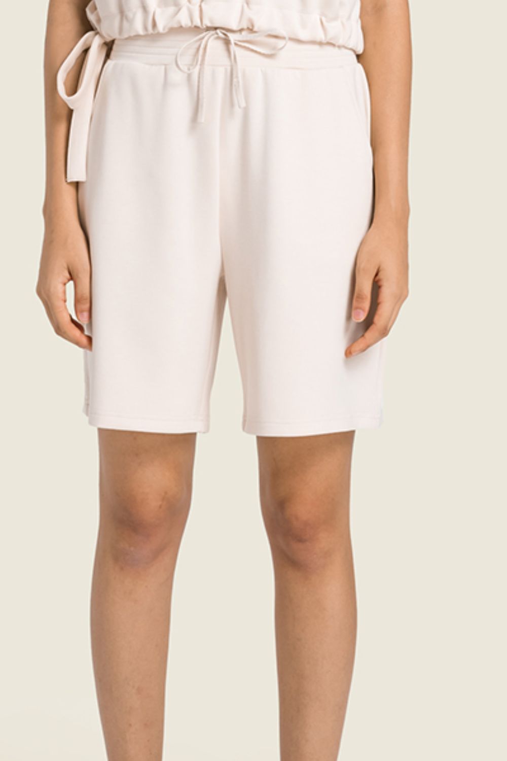 Elastic Waist Sports Bermuda Shorts