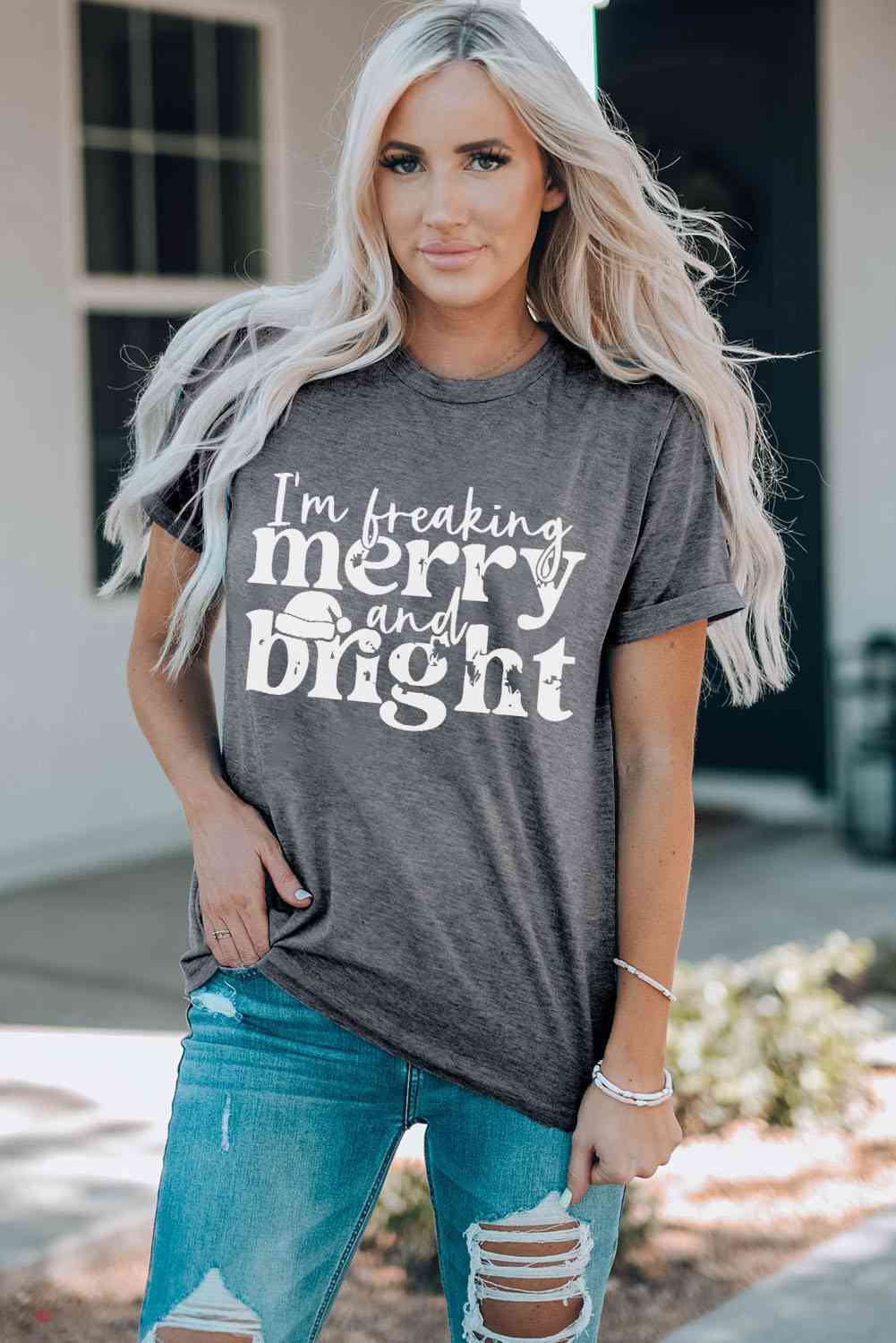 Holiday Graphic Round Neck T-Shirt