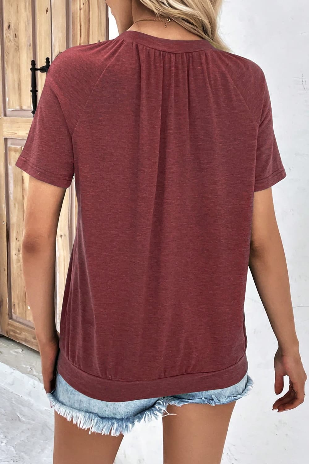 V-Neck Short Sleeve Top