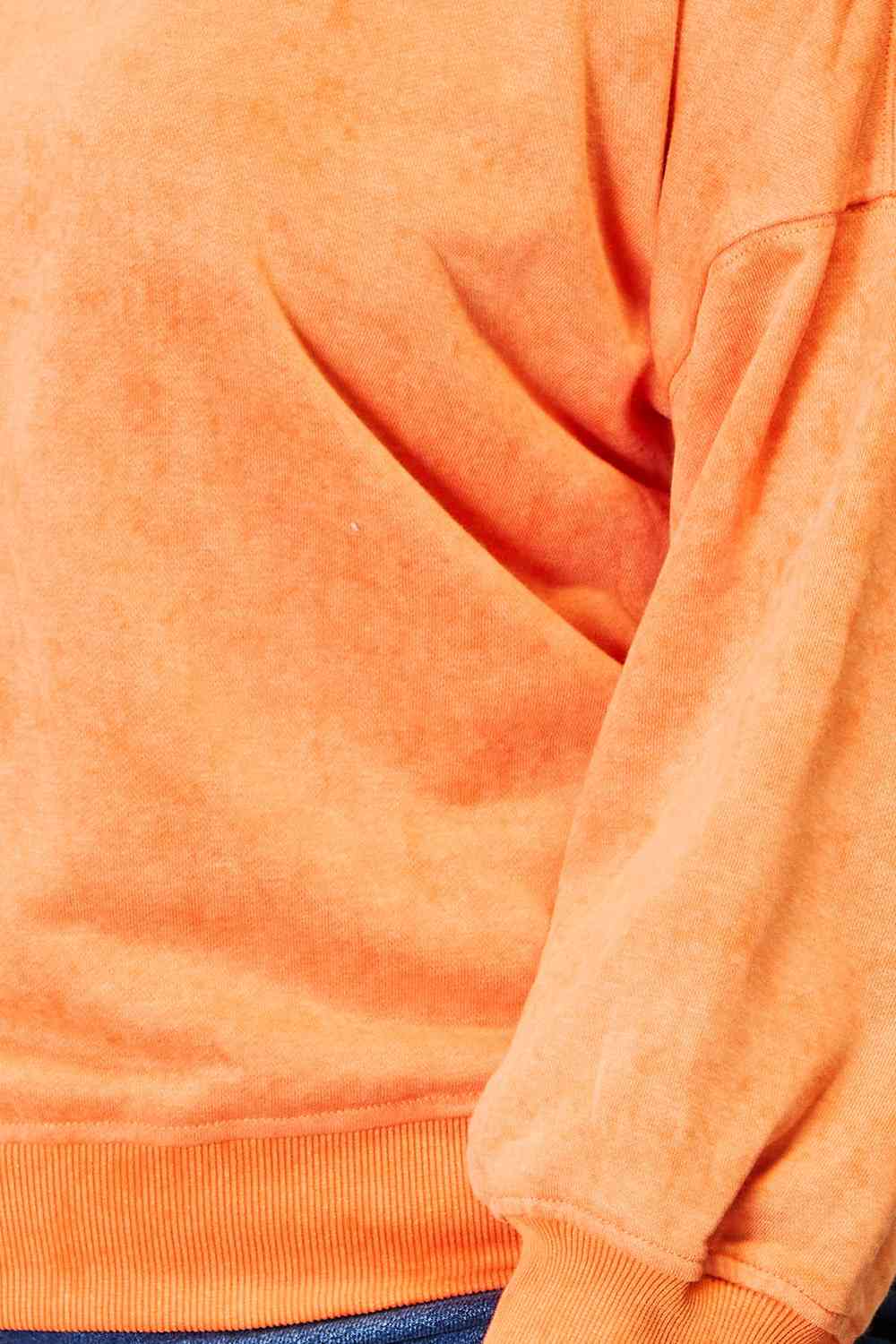 Neck Dropped Shoulder Sweatshirt