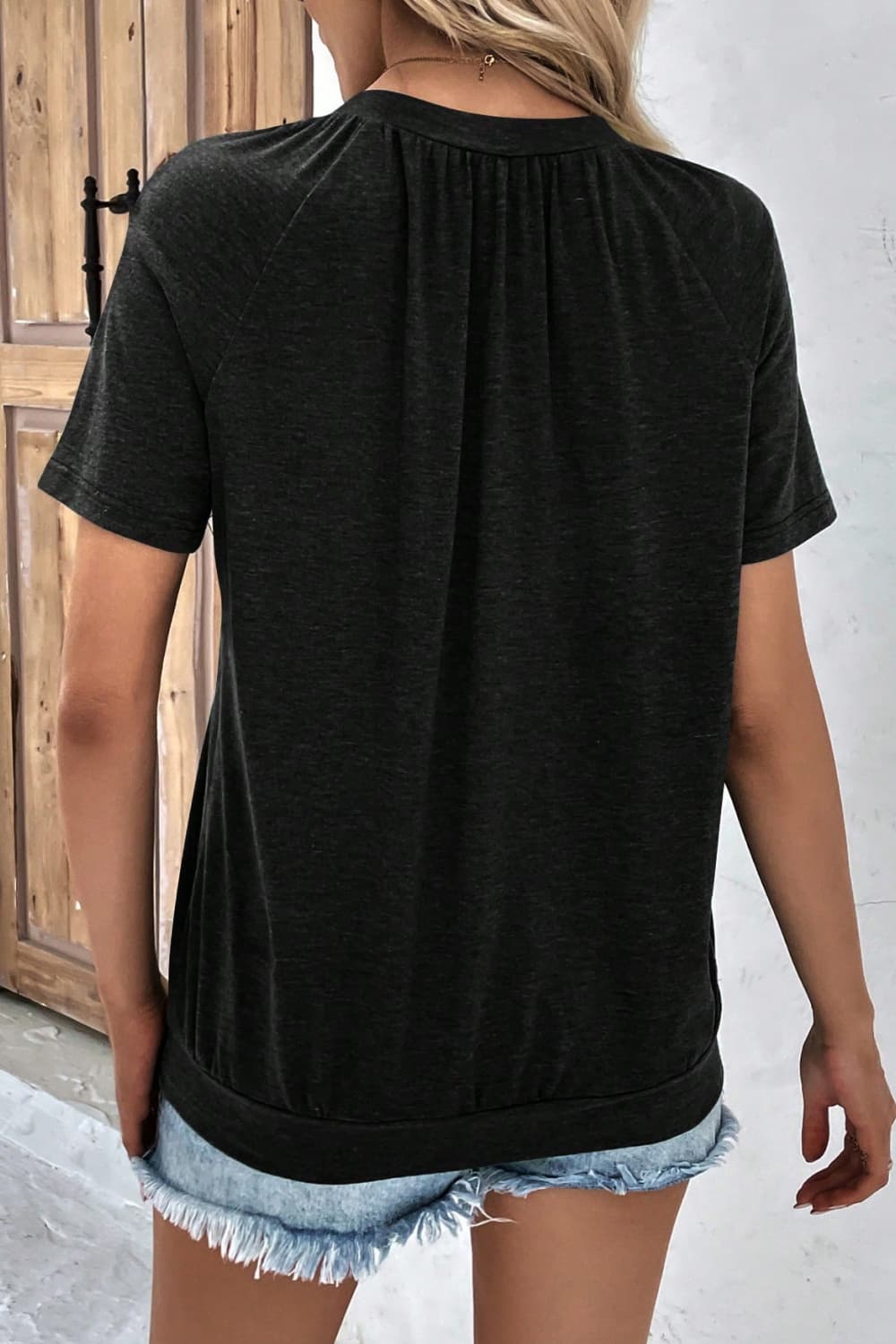 V-Neck Short Sleeve Top