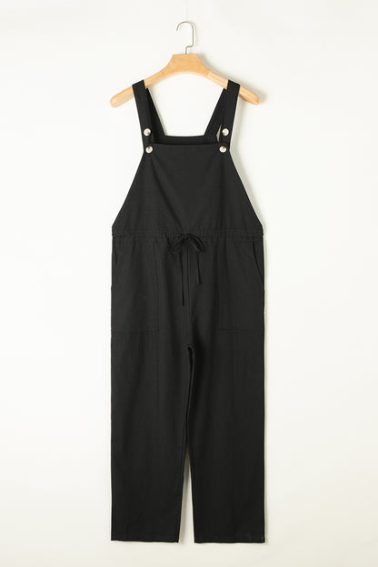 PREORDER Drawstring Wide Strap Overalls with Pockets