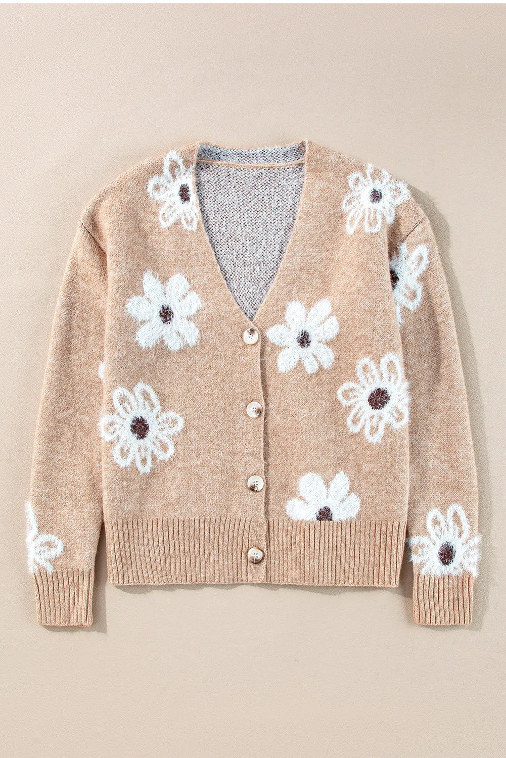 PREORDER Flower Button Up Long Sleeve Cardigan