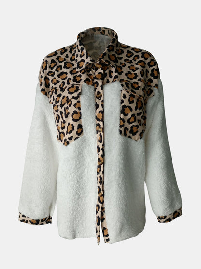 PREORDER Fuzzy Button Up Long Sleeve Jacket