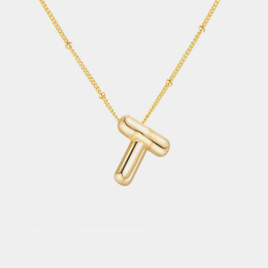 PREORDER Gold-Plated Bubble Initial Necklace