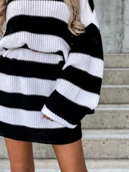 PREORDER Striped Turtleneck Sweater Dress