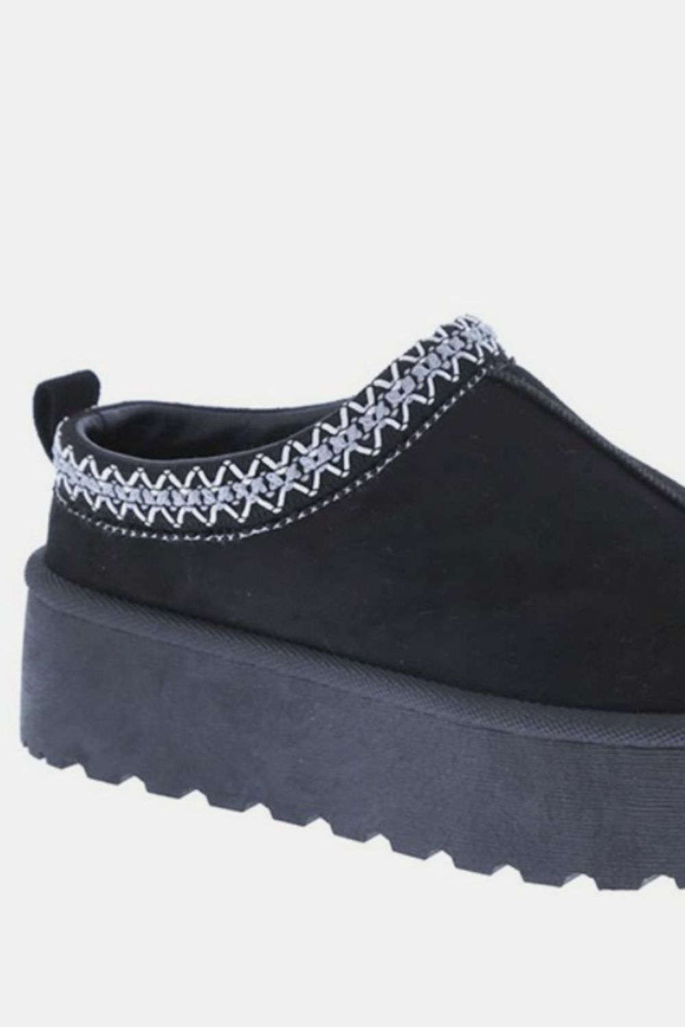 Weeboo Platform Slip-On Boots in Black