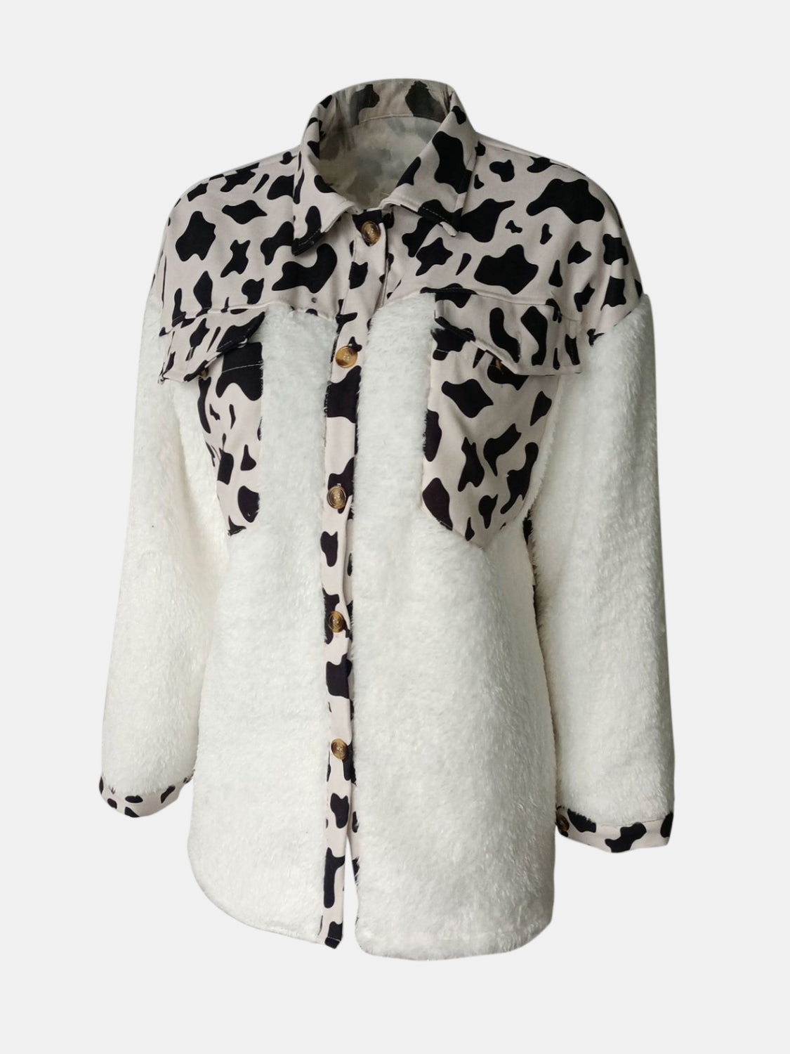 PREORDER Fuzzy Button Up Long Sleeve Jacket