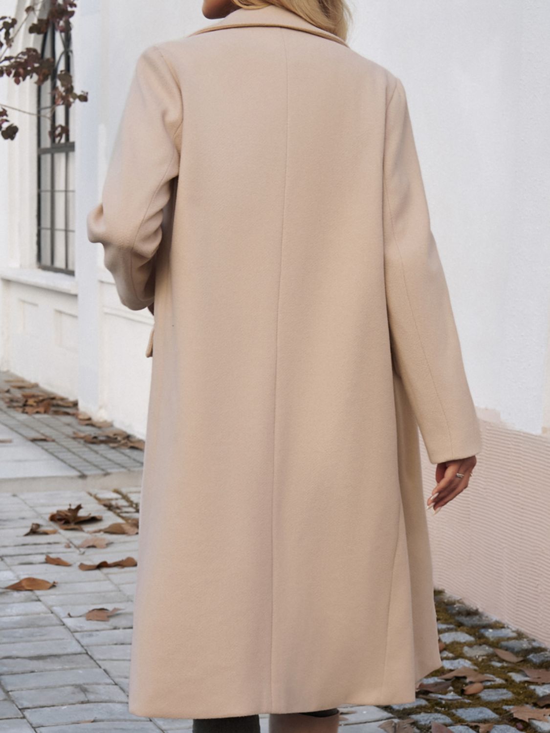 PREORDER Devine Pocketed Collared Neck Long Sleeve Coat