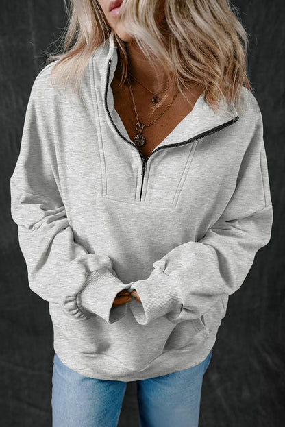 PREORDER Half Zip Long Sleeve Sweatshirt