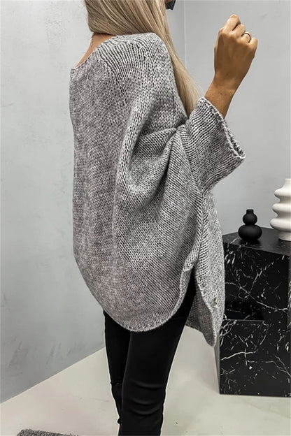 PREORDER Round Neck Batwing Sleeve Sweater