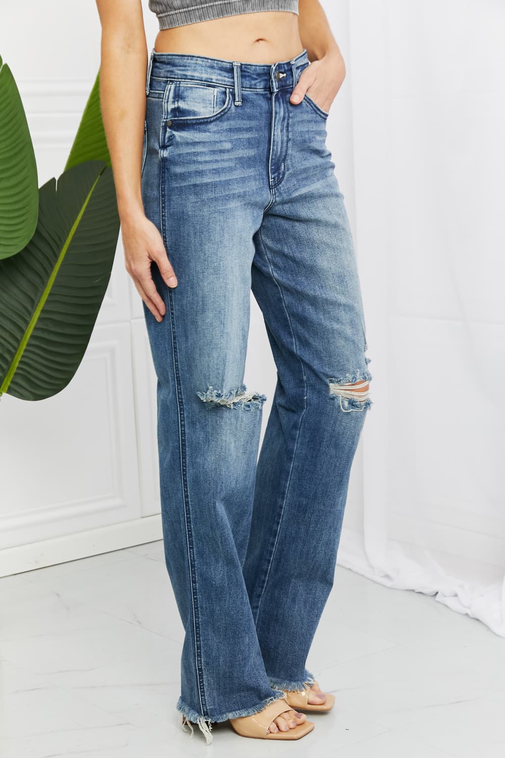 Becka Judy Blue Full Size Mid Rise Straight Jeans- 1 size 0 left! FINAL SALE!
