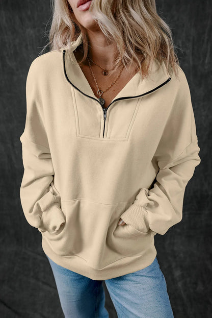 PREORDER Half Zip Long Sleeve Sweatshirt