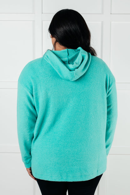 Basically My Favorite Hooded Pullover in Turquoise