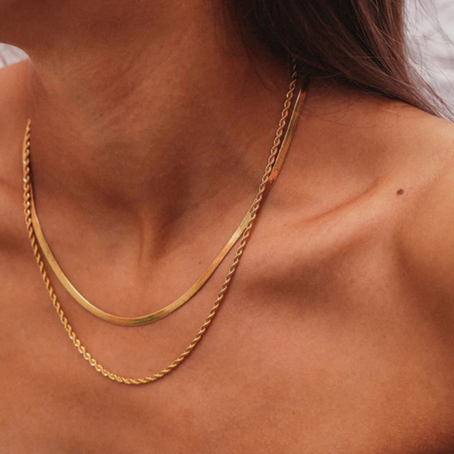 PREORDER 18K Gold-Plated Double-Layered Necklace