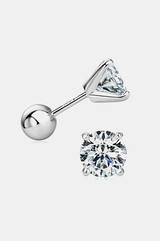 PREORDER 2 Carat Moissanite 925 Sterling Silver Stud Earrings