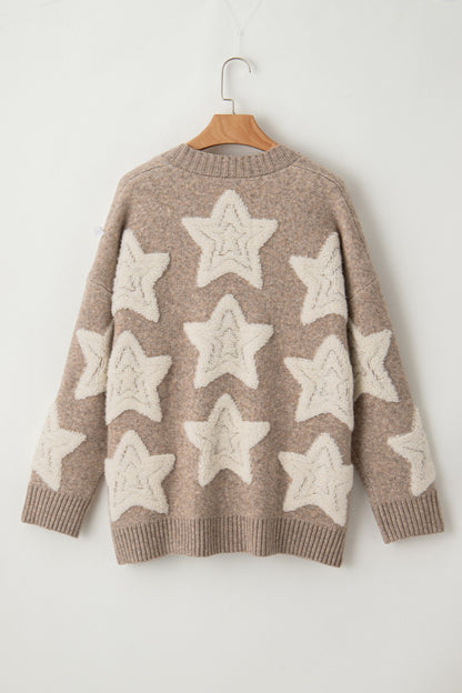 PREORDER Star Button Up Long Sleeve Cardigan