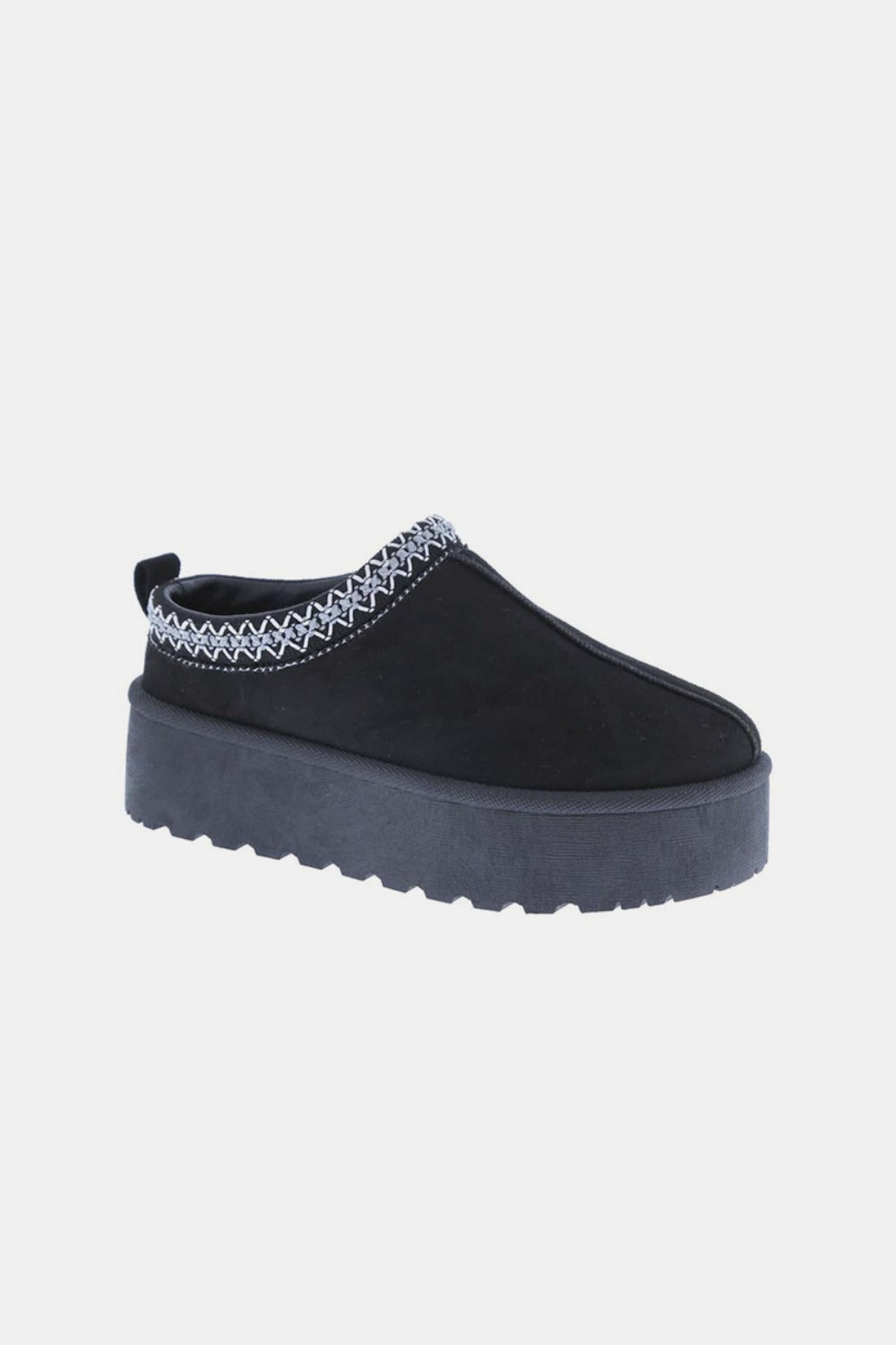 Weeboo Platform Slip-On Boots in Black