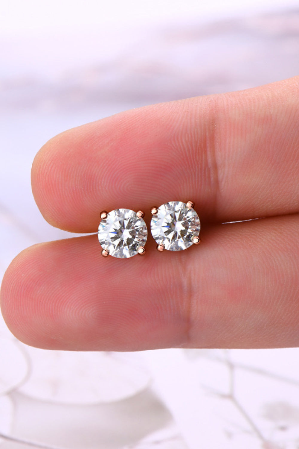 PREORDER 2 Carat Moissanite 925 Sterling Silver Stud Earrings