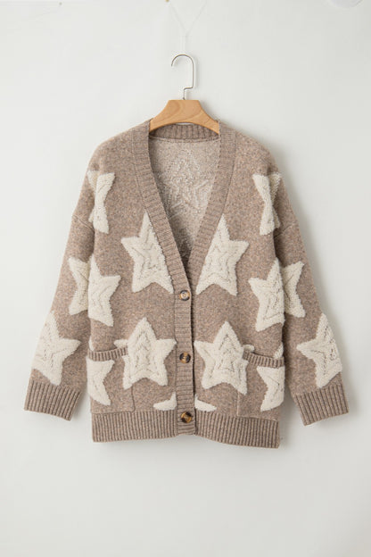 PREORDER Star Button Up Long Sleeve Cardigan