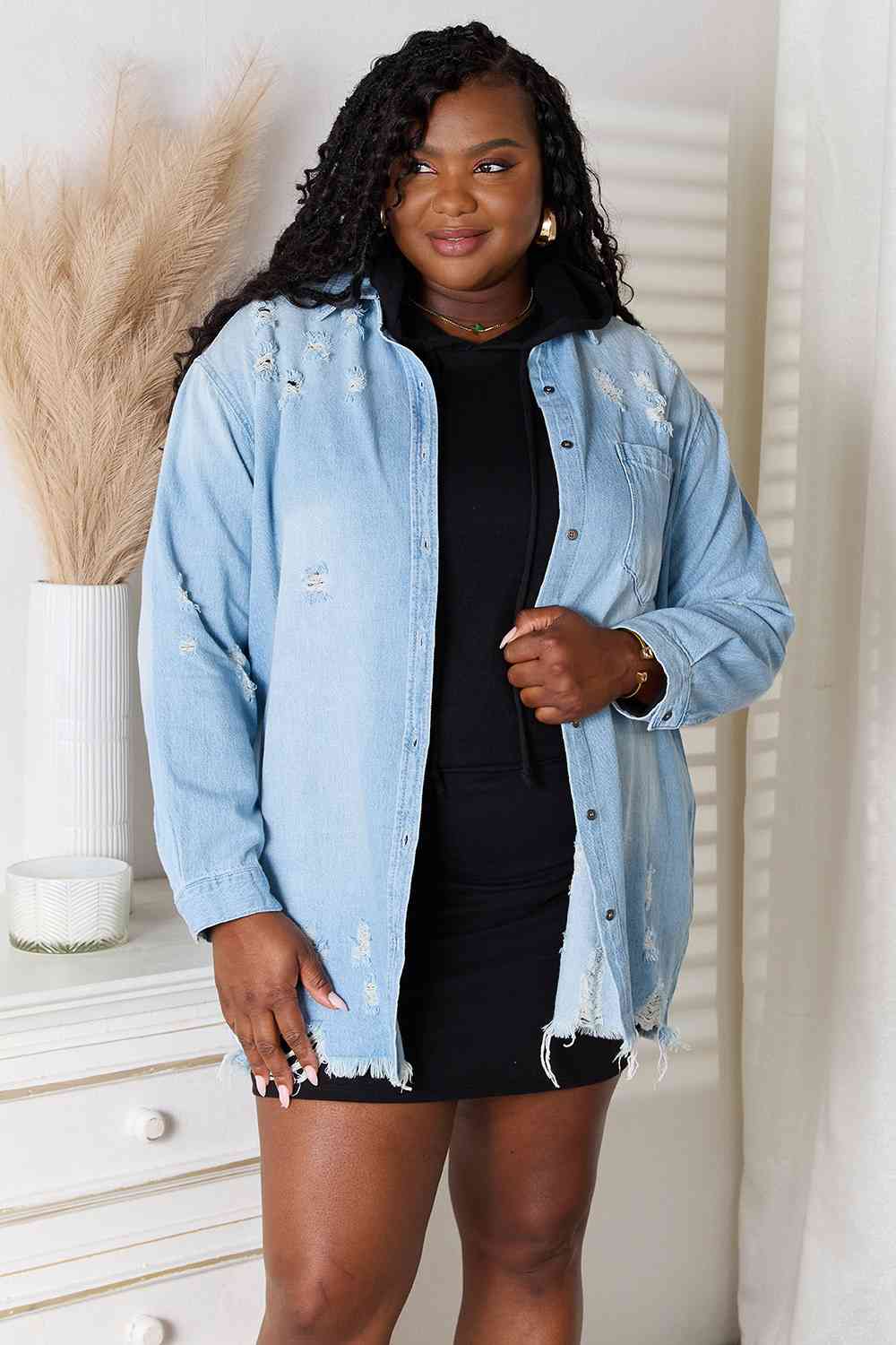 The Mickey Oversized Jean Jacket - The Salty Palm
