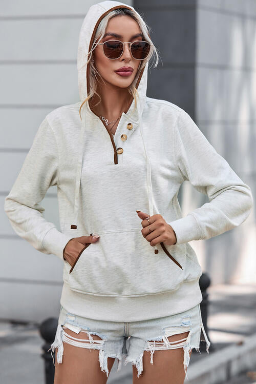 Button-Down Long Sleeve Hooded Sweater – The Nest On Main