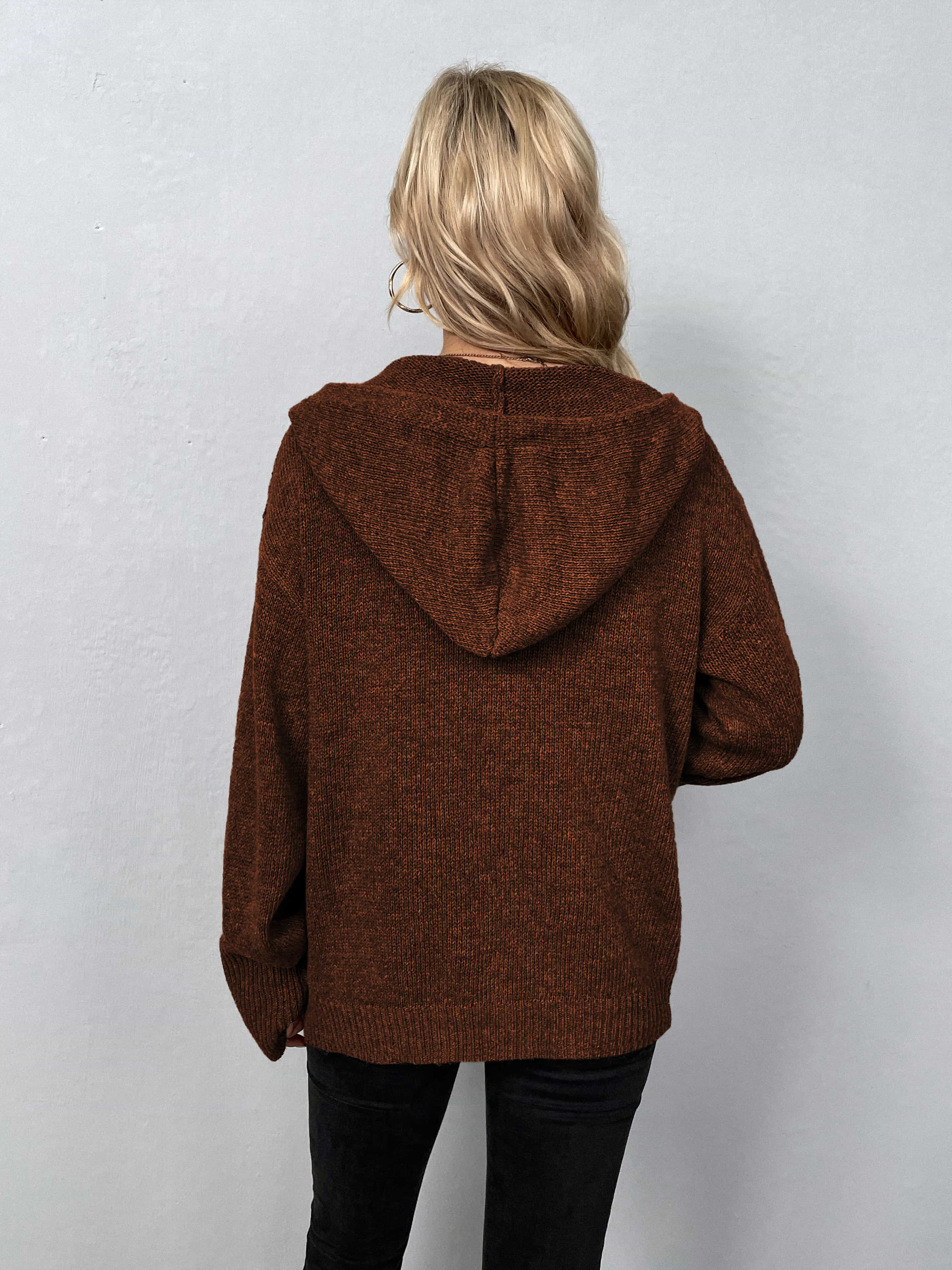 Zip up hooded clearance sweater