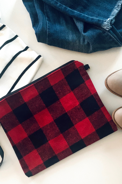 Hattie Buffalo Check Crossbody Clutch Bag