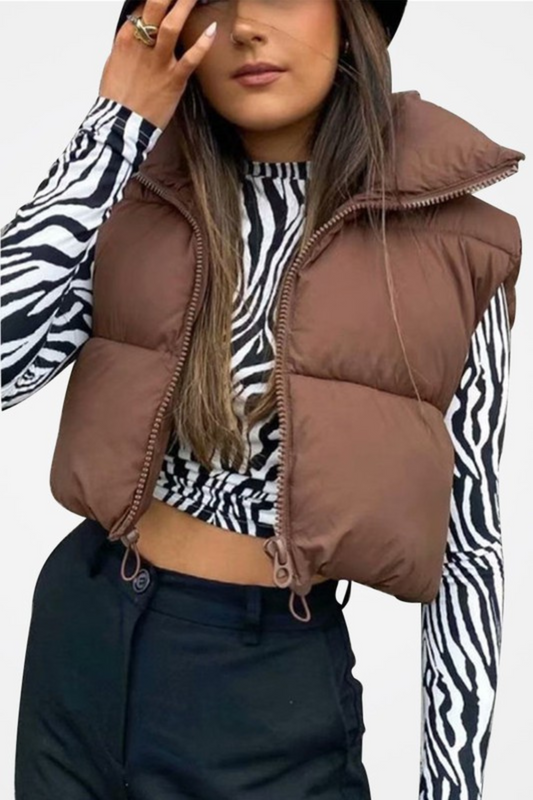 The Perfect Cropped Puffer Vest