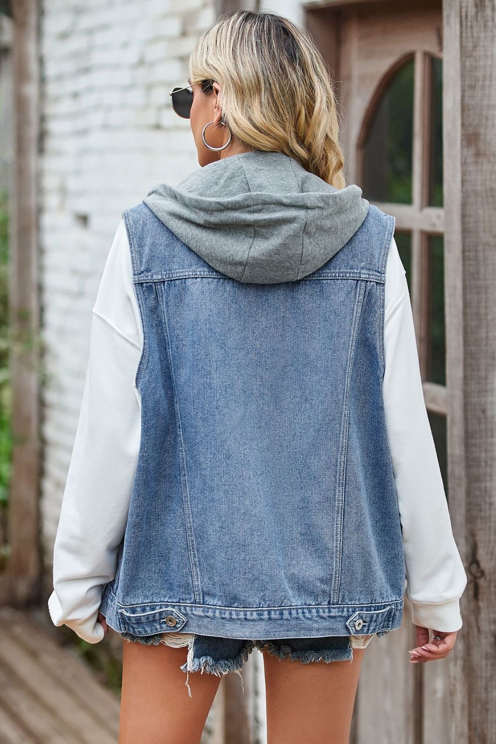 Dropout Sleeveless Jean Jacket | Isabelles's Cabinet